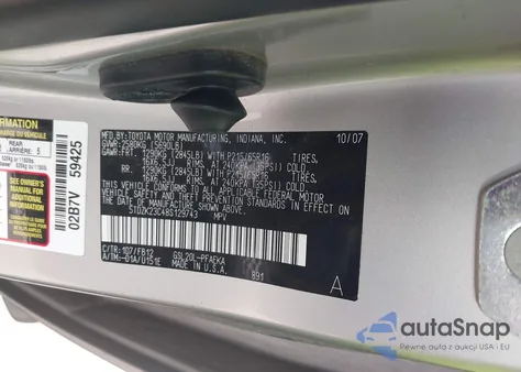 2008 Toyota Sienna Ce z USA, uszkodzony, nr VIN 5TDZK23C48S129743